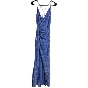 Ricarica • Strappy • Blue Sequin • Evening Gown